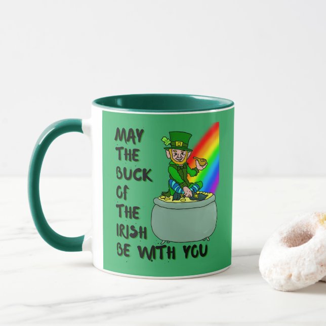 Luck of the Irish St Patrick's Mug (With Donut)