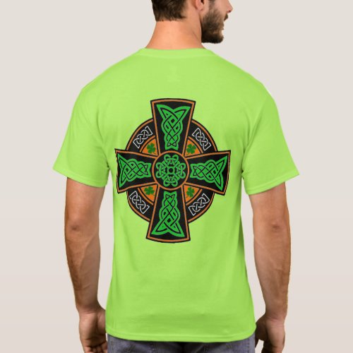 luck of the irish symbol celtic cross shamrock hip T_Shirt
