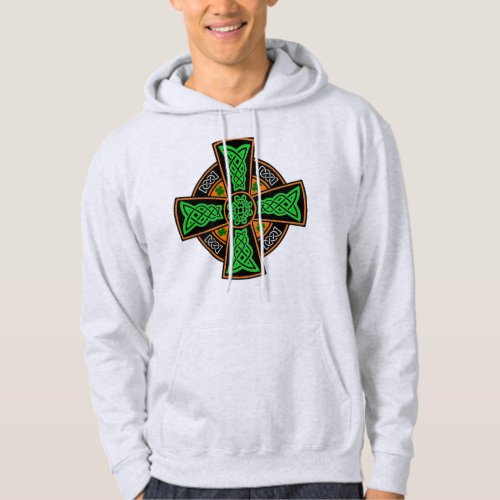 luck of the irish symbols celtic cross shamrock hoodie