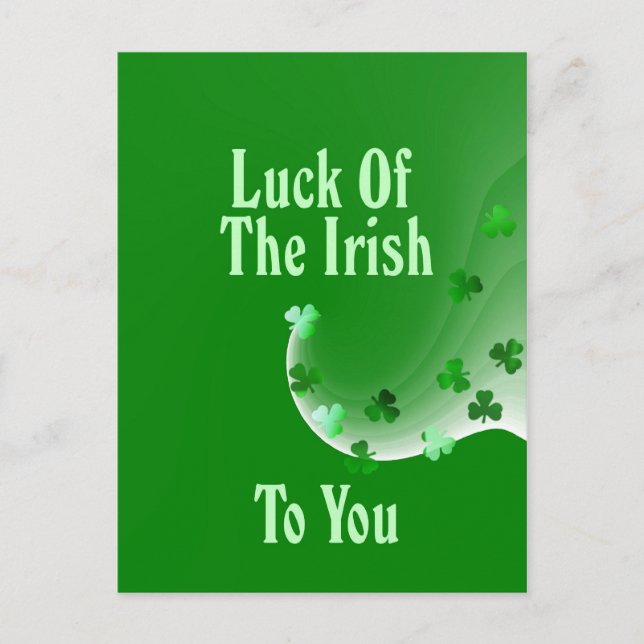 Luck Of The Irish To You Postcard (Front)