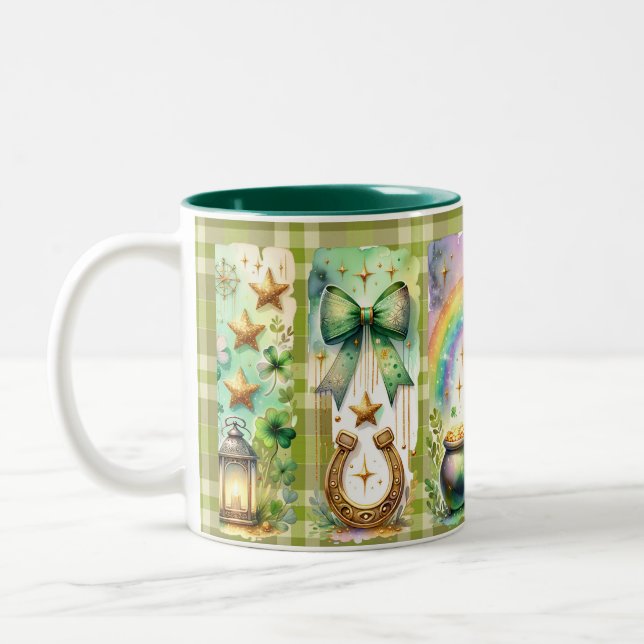 Luck Of The Irish  Two-Tone Coffee Mug (Left)