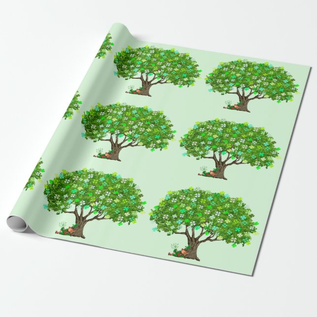 Luck of the Irish Wrapping Paper (Unrolled)
