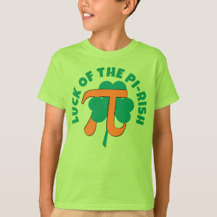 LUCK OF THE PI RISH St Patrick's Day Pi Day Kids T-Shirt