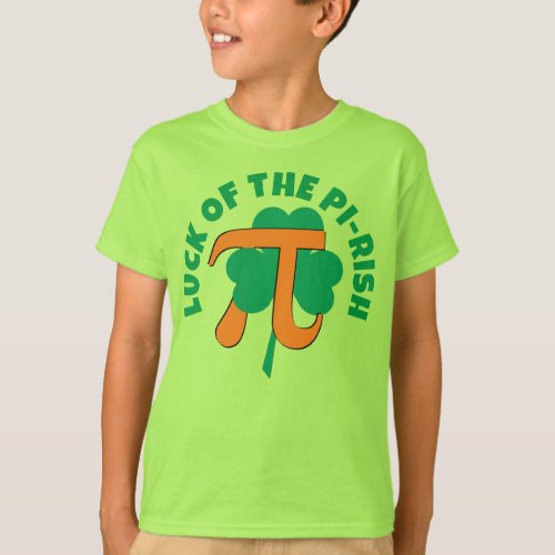 LUCK OF THE PI RISH St Patricks Day Pi Day Kids T_Shirt