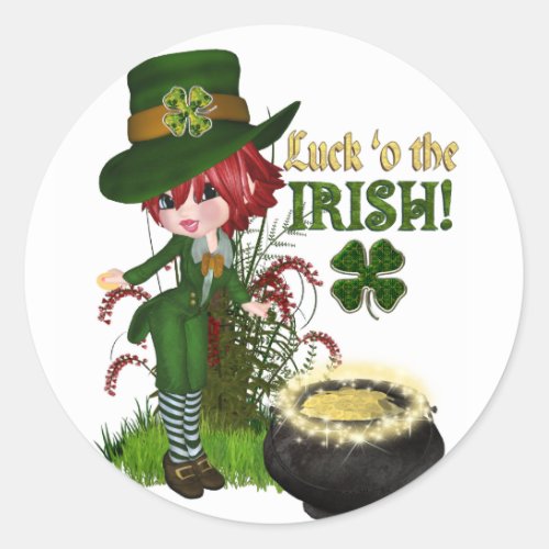 Luck Othe Irish Leprechaun stickers