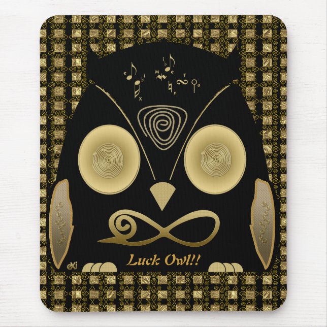 Luck Owl! eXi Mouse Pad (Front)