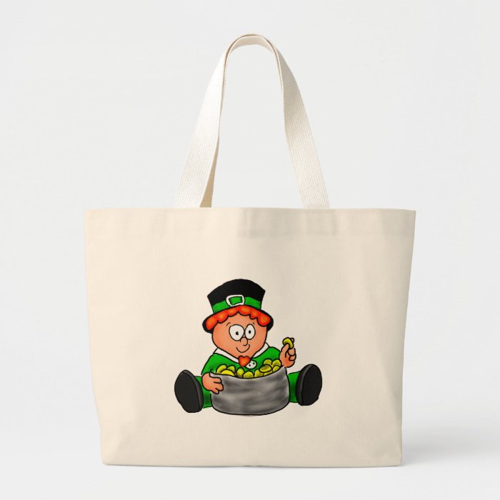 Luck Pot O' Gold Leprechaun Whimsical Irish Bags