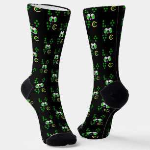 Luck Shamrock Dublin Day Horseshoe Irish Socks