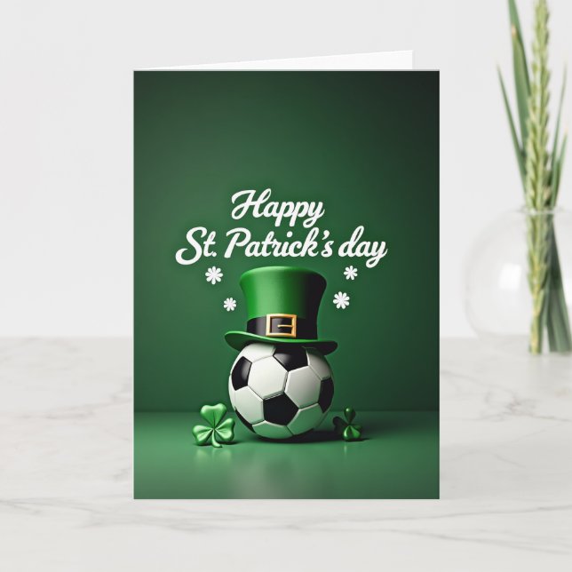 Luck Soccer St Patricks Day Card (Front)
