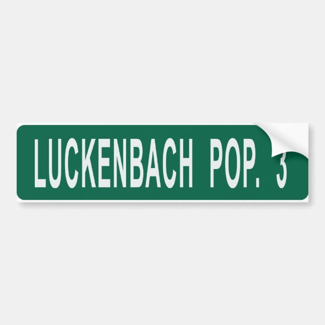 Luckenbach Pop 3 Bumper Sticker (Front)