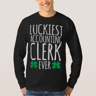 Luckiest Accounting Clerk Accountant  St Patricks  T-Shirt