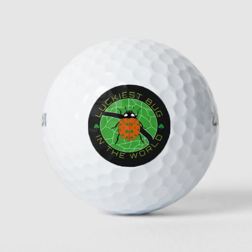 Luckiest Bug In The World Circle Version Golf Balls