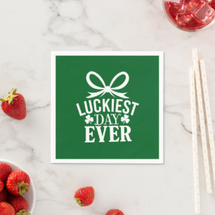 Luckiest Day Ever St Patricks Day Irish Lucky  Napkins