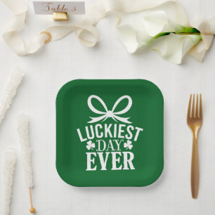 Luckiest Day Ever St Patricks Day Irish Lucky  Paper Plates