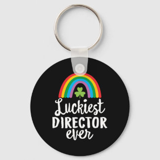 Luckiest Director Ever St Patrick Day Shamrocks  Keychain