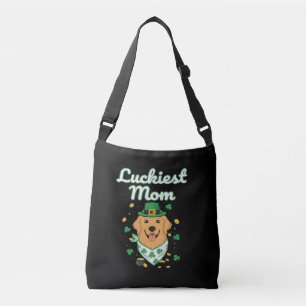 Luckiest Golden Retriever Mom St. Patrick's Day  Crossbody Bag