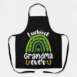 Luckiest Grandma Ever Family St Patrick's Day Apron