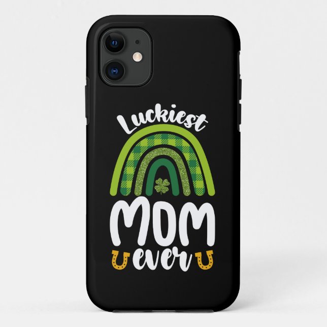 Luckiest Mom Ever Family St Patrick's Day Case-Mate iPhone Case (Back)