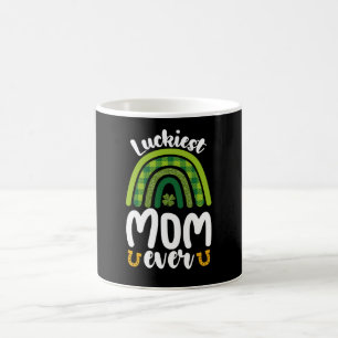 Luckiest Mom Ever Family St Patrick's Day Coffee Mug