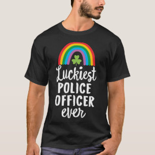 Luckiest Police Officer Ever St Patrick Day Shamro T-Shirt