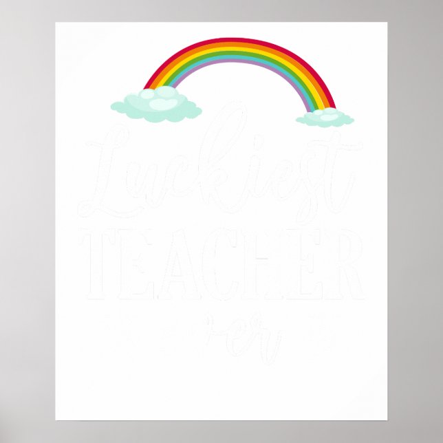 luckiest teacher ever, retro, vintage poster (Front)