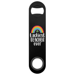 Luckiest Teacher Ever School Gift St Patricks Day  Bar Key