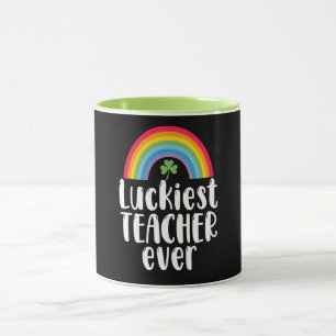 Luckiest Teacher Ever School Gift St Patricks Day  Mug