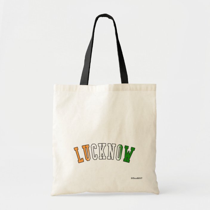 Lucknow in India National Flag Colors Bag