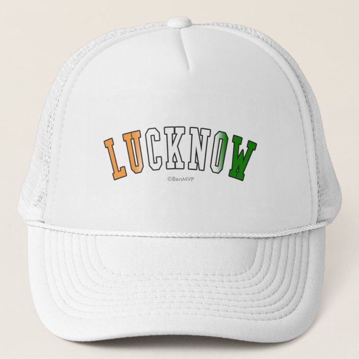 Lucknow in India National Flag Colors Hat