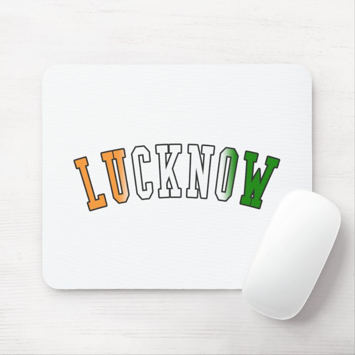 Lucknow in India National Flag Colors Mousepad