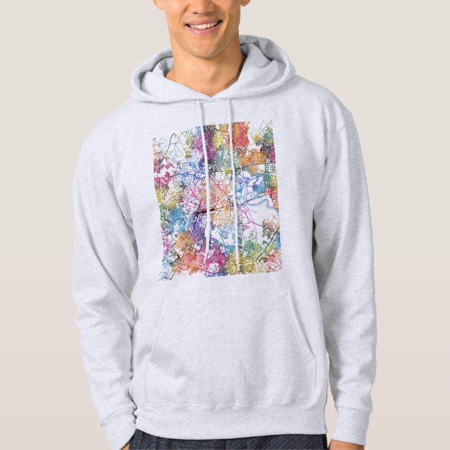 Lucknow Uttar Pradesh City Map Hoodie (Front)