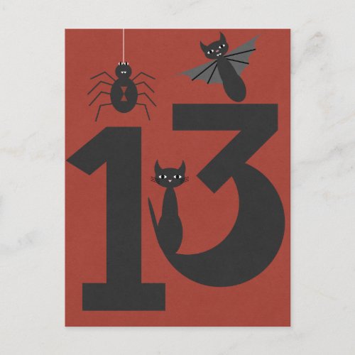 Lucky 13 postcard