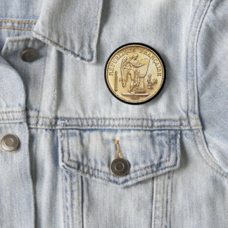 Lucky 1886 French Gold 20 Franc Angel Button
