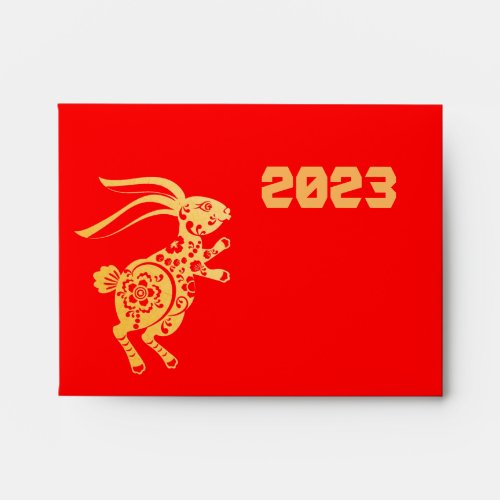 LUCKY 2023 Chinese New Year Gold RABBIT 中国传统新年 Red Envelope