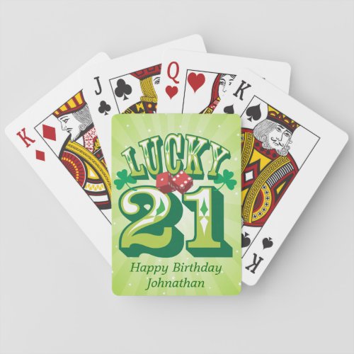 Lucky 21 Custom Poker Cards