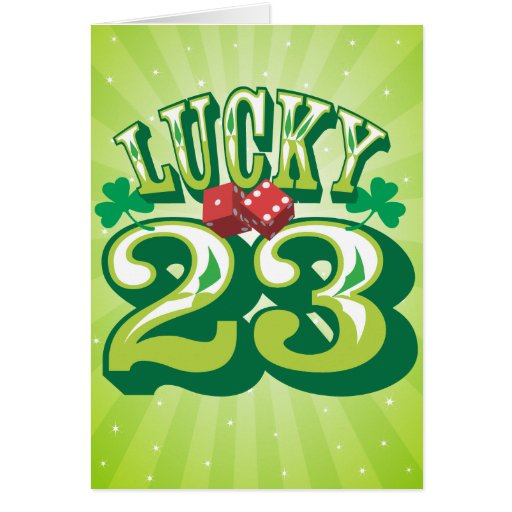 Lucky 23 Birthday Card | Zazzle