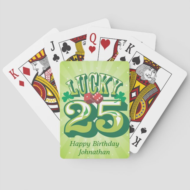 Lucky 25 Custom Poker Cards (Back)