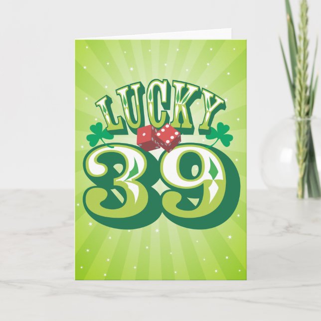 Lucky 39 Birthday Card (Front)