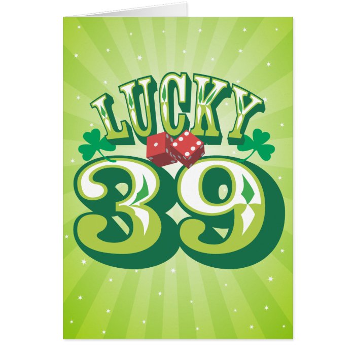 Lucky 39 Birthday Card