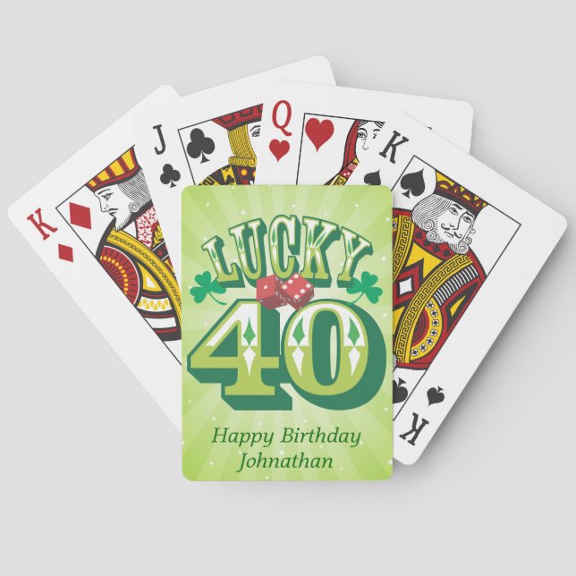 Lucky 40 Custom Poker Cards (Back)