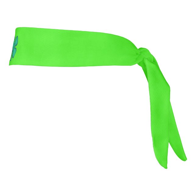 Lucky 4 Leaf Irish Clover bri green headband (Rotate 90)