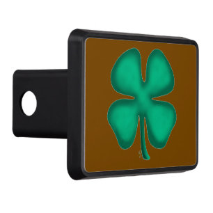 Lucky 4 Leaf Irish Clover brn hitch cover receiver