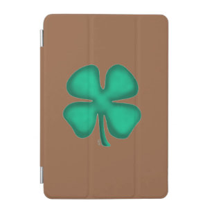Lucky 4 Leaf Irish Clover brown Apple iPad cover