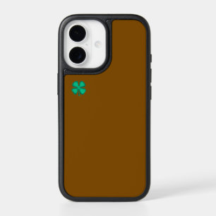 Lucky 4 Leaf Irish Clover brown iPhone 17 OB case