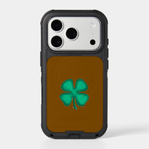 Lucky 4 Leaf Irish Clover brown iPhone 17 Pro case