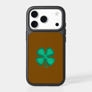 Lucky 4 Leaf Irish Clover brown iPhone 17 Pro case