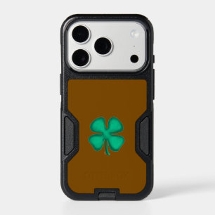 Lucky 4 Leaf Irish Clover brown iPhone 17 Pro case