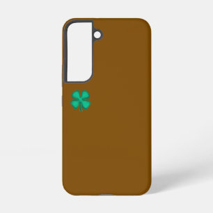 Lucky 4 Leaf Irish Clover brown S22 phone case