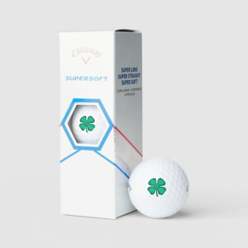 Lucky 4 Leaf Irish Clover Callaway Soft golf balls
