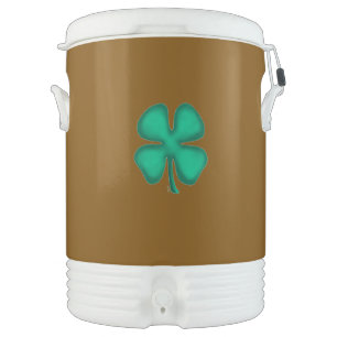 Lucky 4 Leaf Irish Clover cooler brown 10 gallon